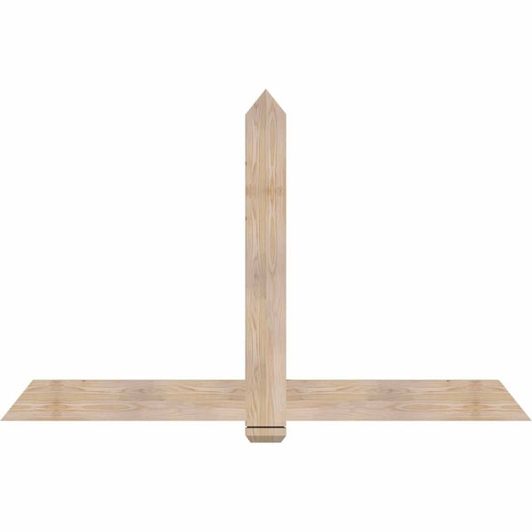 Ekena Millwork Eugene Smooth Timber Gable Bracket, Douglas Fir, 72"W x 45"H x 1 1/2"D x 5 1/2"F, 15/12 Pitch GBW072X45X0206EUG00SDF - main